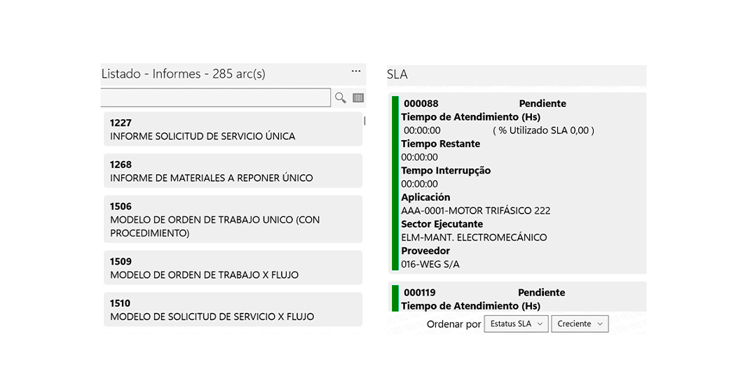 busqueda de informaciones de mantenimiento - Módulo Móvil