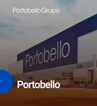 An image displaying the 'Portobello' logo on the building's exterior, indicating its industrial presence and branding.